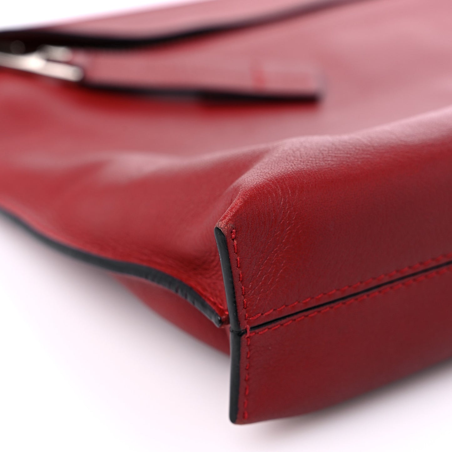 Calfskin T Pouch Red