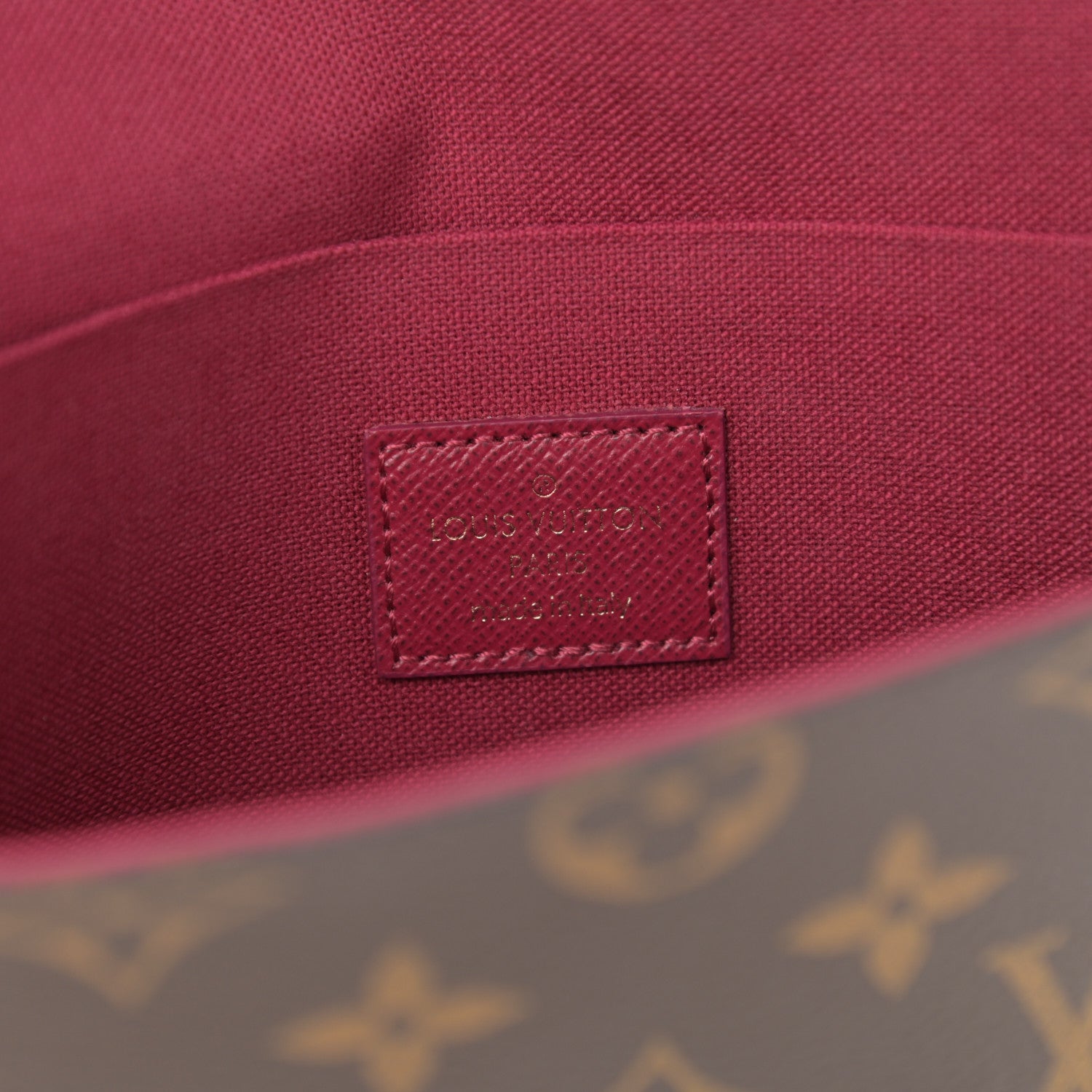 Louis Vuitton Monogram Pochette Felicie Chain Wallet Fuchsia 7 of 10