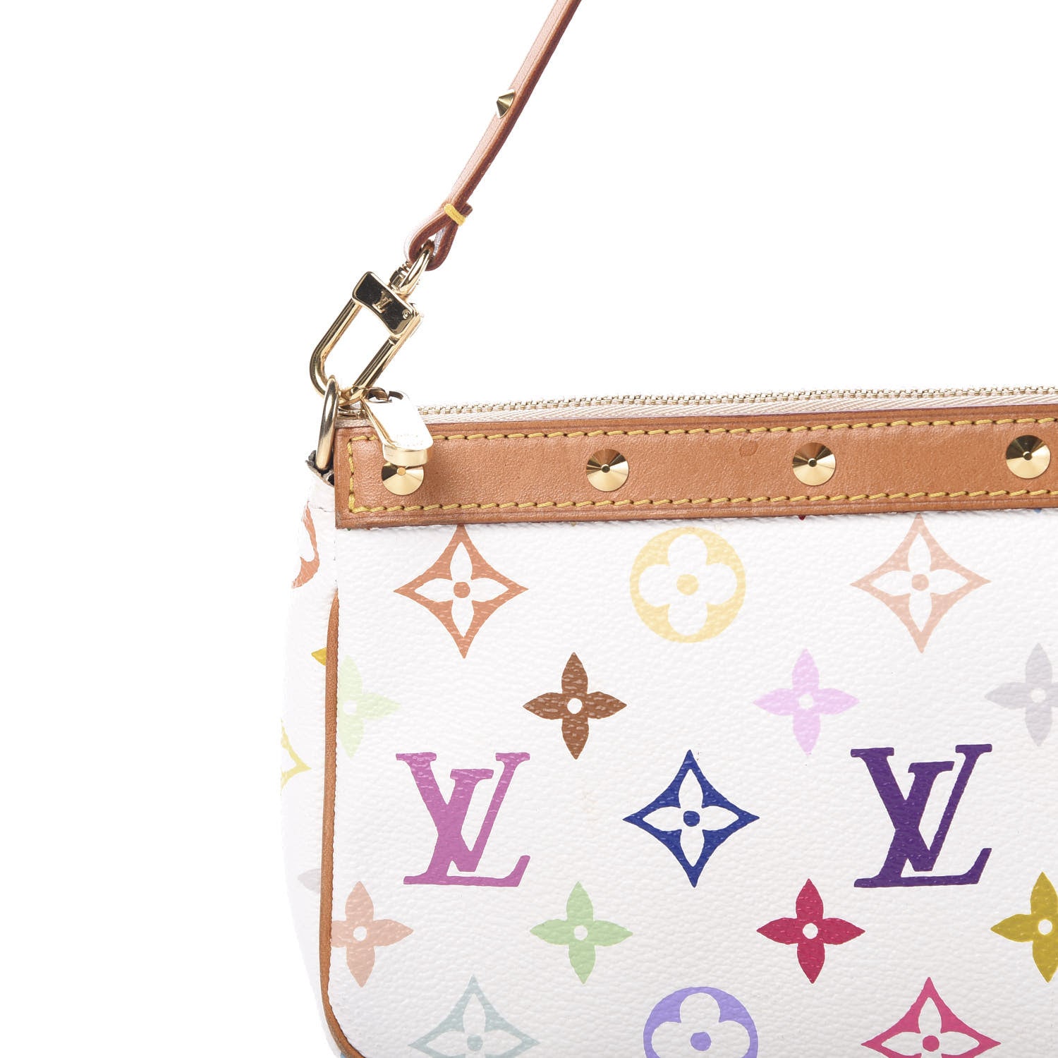 Louis Vuitton Monogram Multicolor Pochette Accessories White 7 of 13