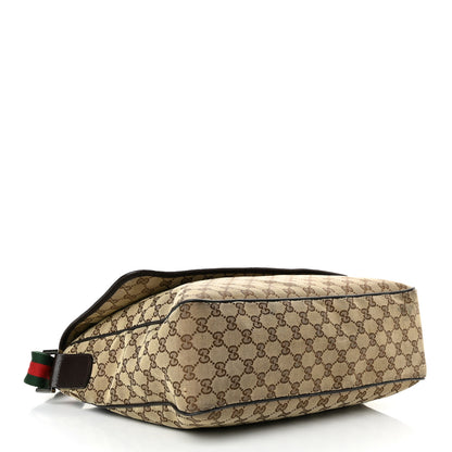 Gucci Monogram Web Medium Flap Messenger Beige Dark Brown 4 of 16