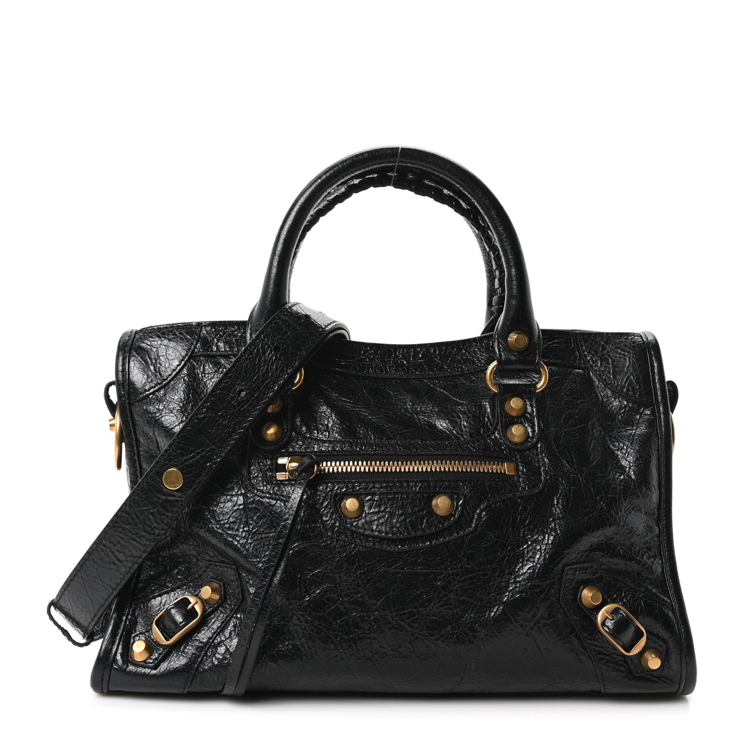 Balenciaga Agneau Arena Gold Hardware Small Le City Black 1 of 10