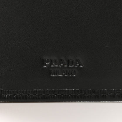 Prada Vitello Move Metal Compact Wallet Black 6 of 7