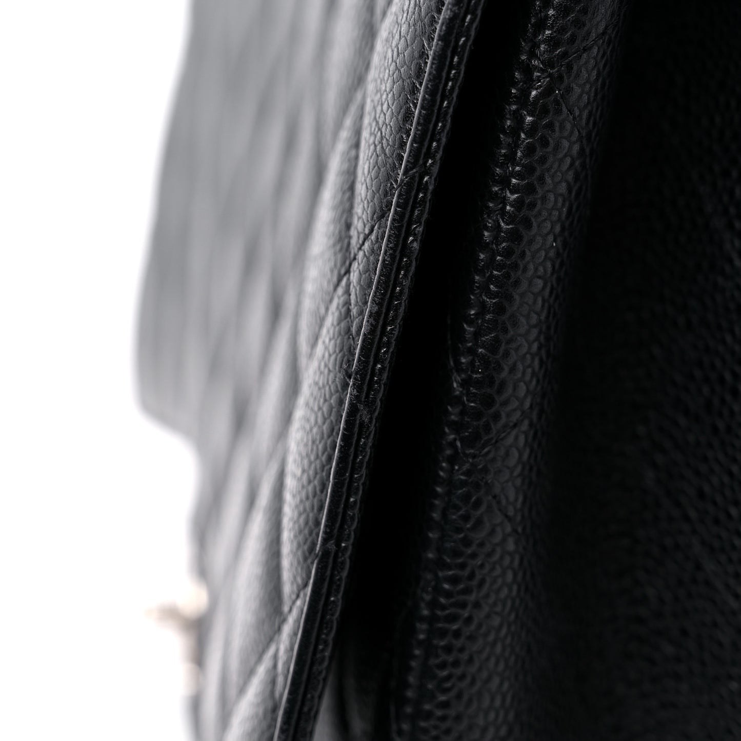 Caviar Quilted Jumbo Single Flap Black