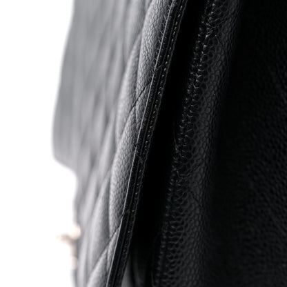 Chanel Caviar Quilted Jumbo Single Flap Black 17 of 19