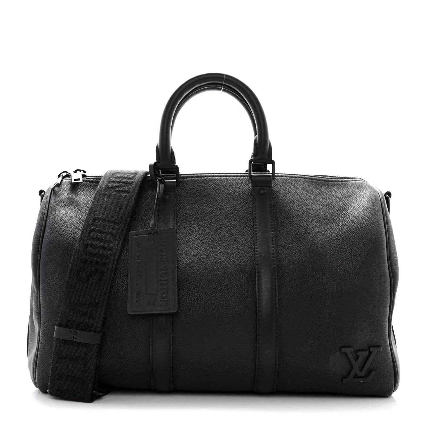 Grained Calfskin Aerogram Keepall Bandouliere 40 Black