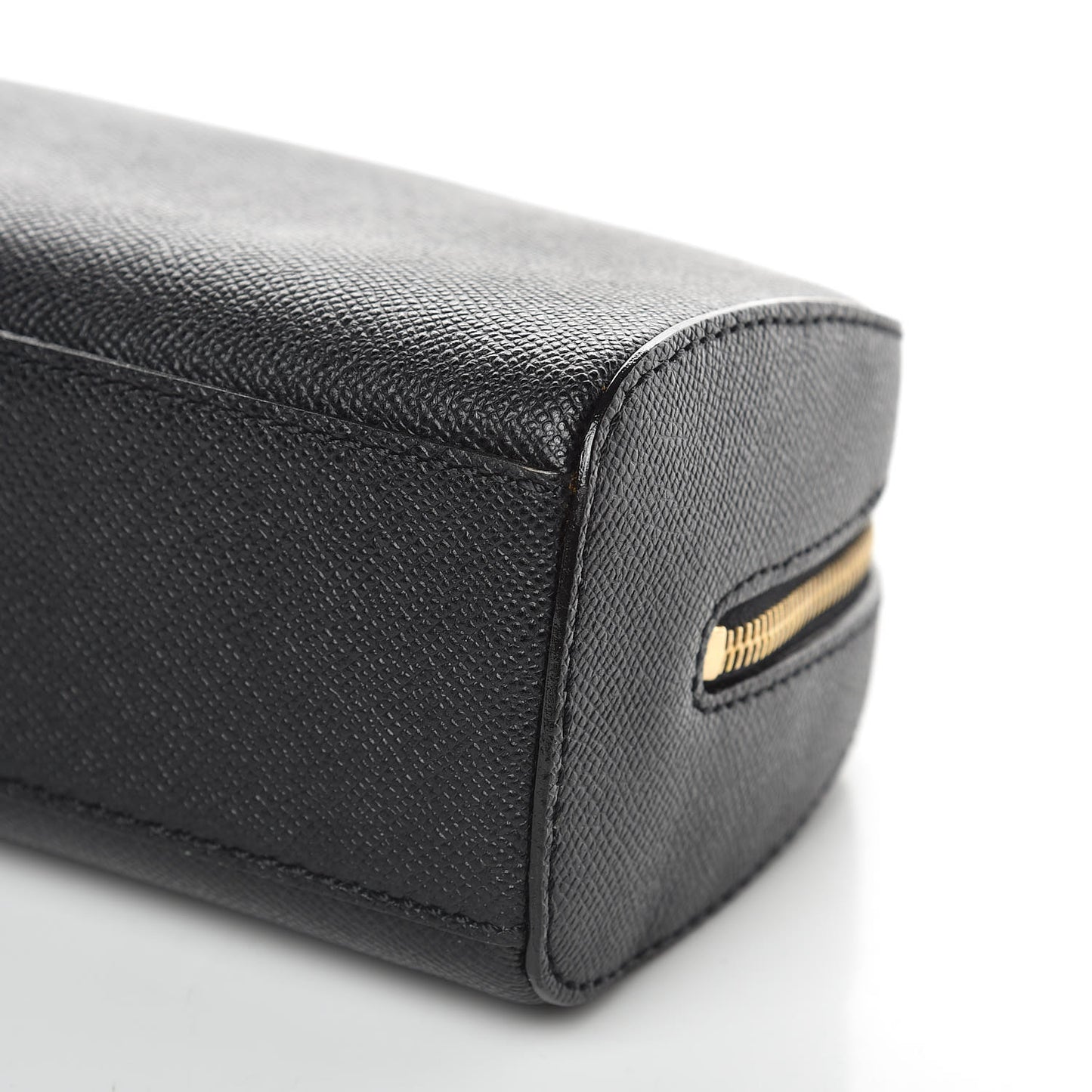 Grained Calfskin Toiletry Case Black