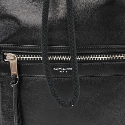 Saint Laurent Smooth Calfskin City Sailor Drawstring Backpack Black 10 of 12