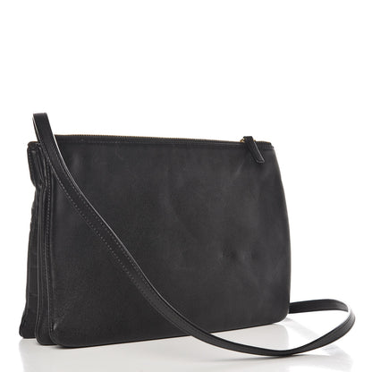 Celine Lambskin Large Trio Crossbody Bag Black 3 of 7