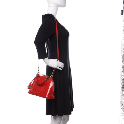 Louis Vuitton Vernis Alma BB Cherry 2 of 12