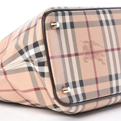 Burberry Haymarket Check Medium Regent Tote Chocolate 5 of 9