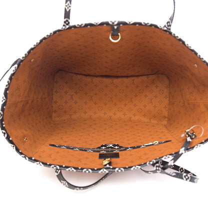 Louis Vuitton Monogram Giant Crafty Neverfull MM Creme Caramel 4 of 10