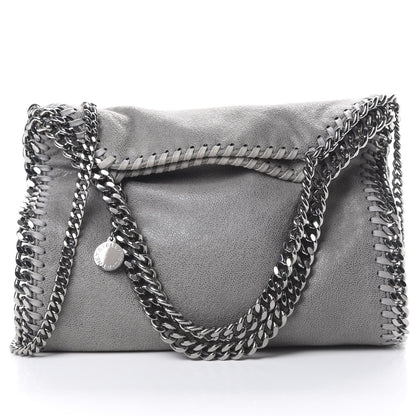 Stella McCartney Shaggy Deer Mini Falabella Fold Over Tote Grey 7 of 9