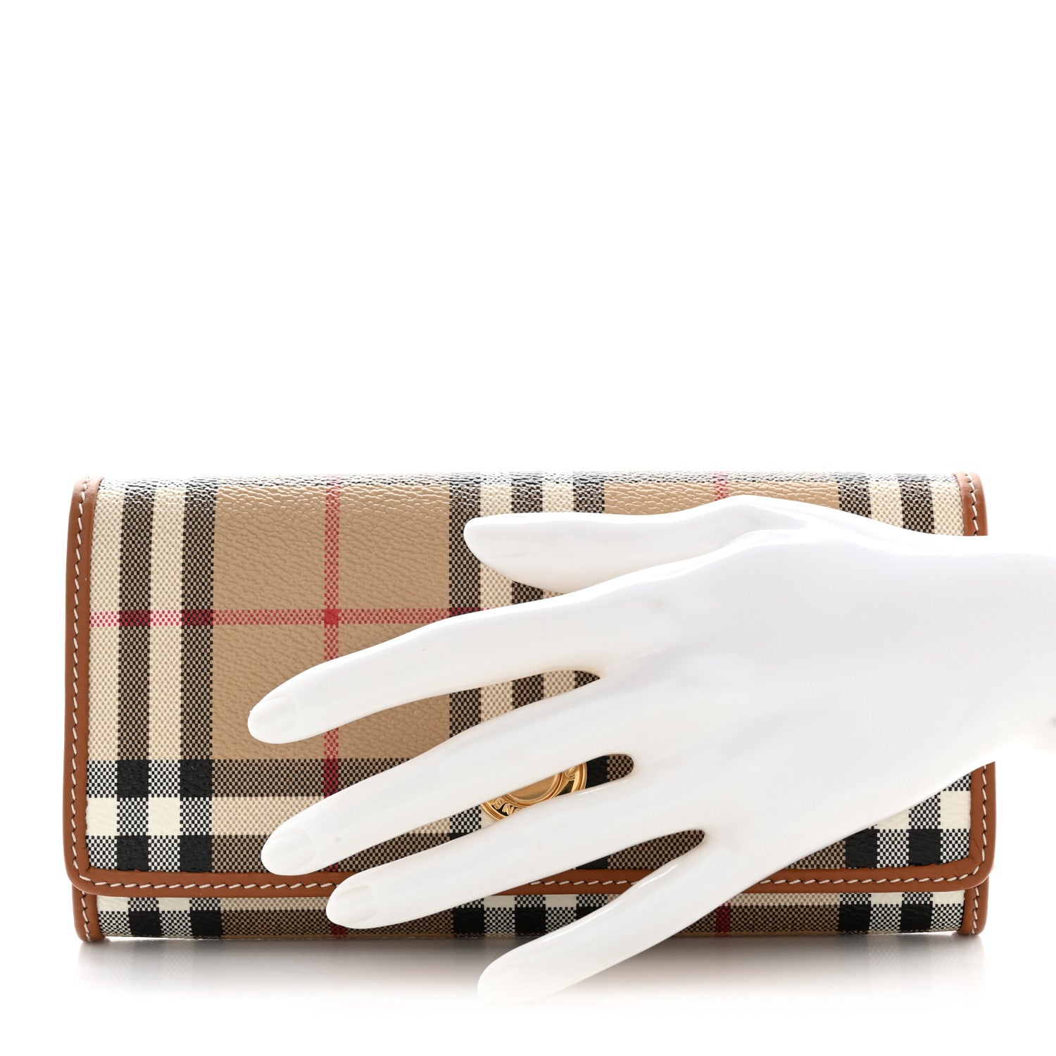 Burberry Halton Vintage Check Continental Wallet Archive Beige 2 of 7