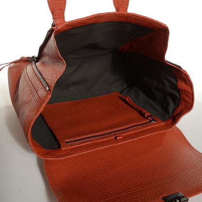 3.1 Phillip Lim 3.1 Textured Calfskin Medium Pashli Satchel Persimmon 5 of 14
