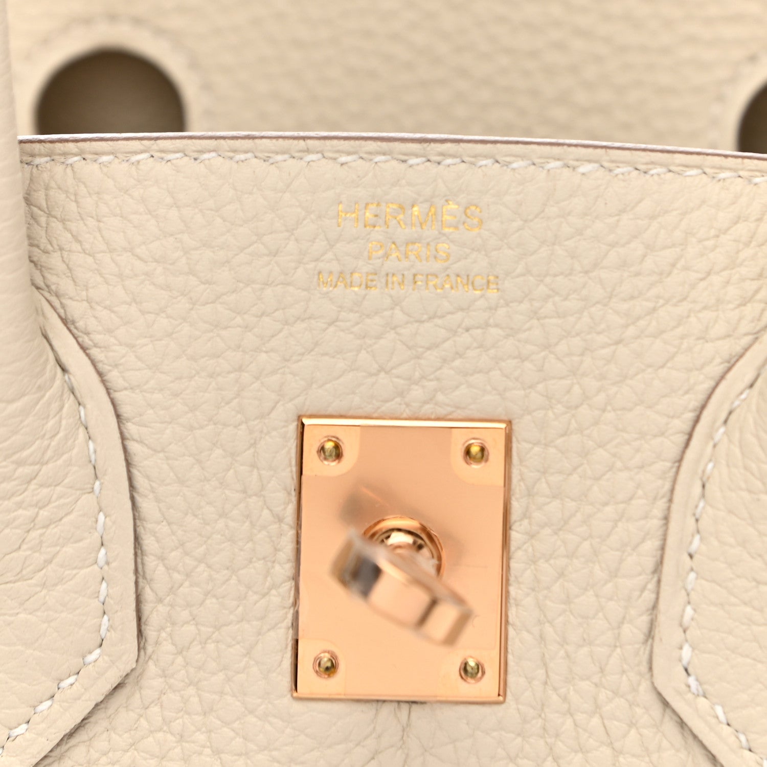 Hermes Togo Birkin 25 Craie 6 of 12