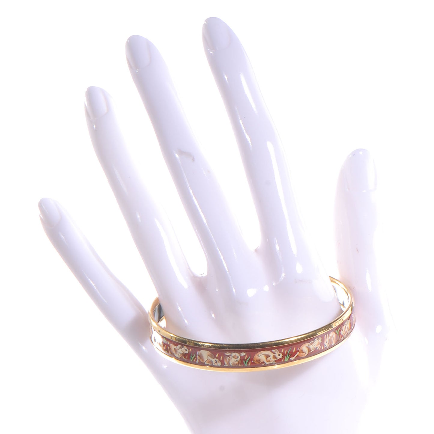 Enamel Printed Chasse au Bois Narrow Bracelet 65