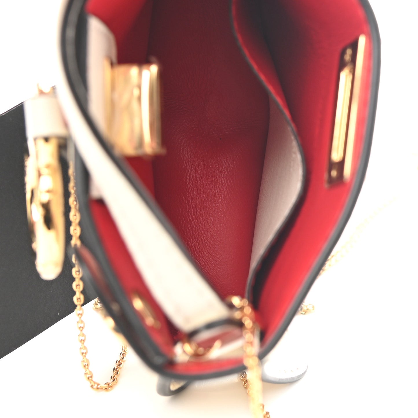 Nappa Chinese Valentines Day Karligraphy Embroidered Pico Peekaboo Charm Panna Rosso Cardinale
