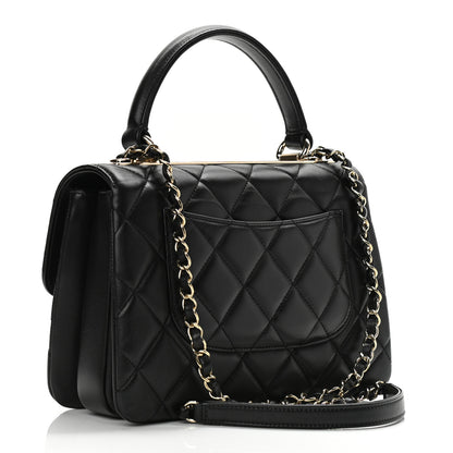 Chanel Lambskin Quilted Small Trendy CC Dual Handle Flap Bag Black 3 of 11