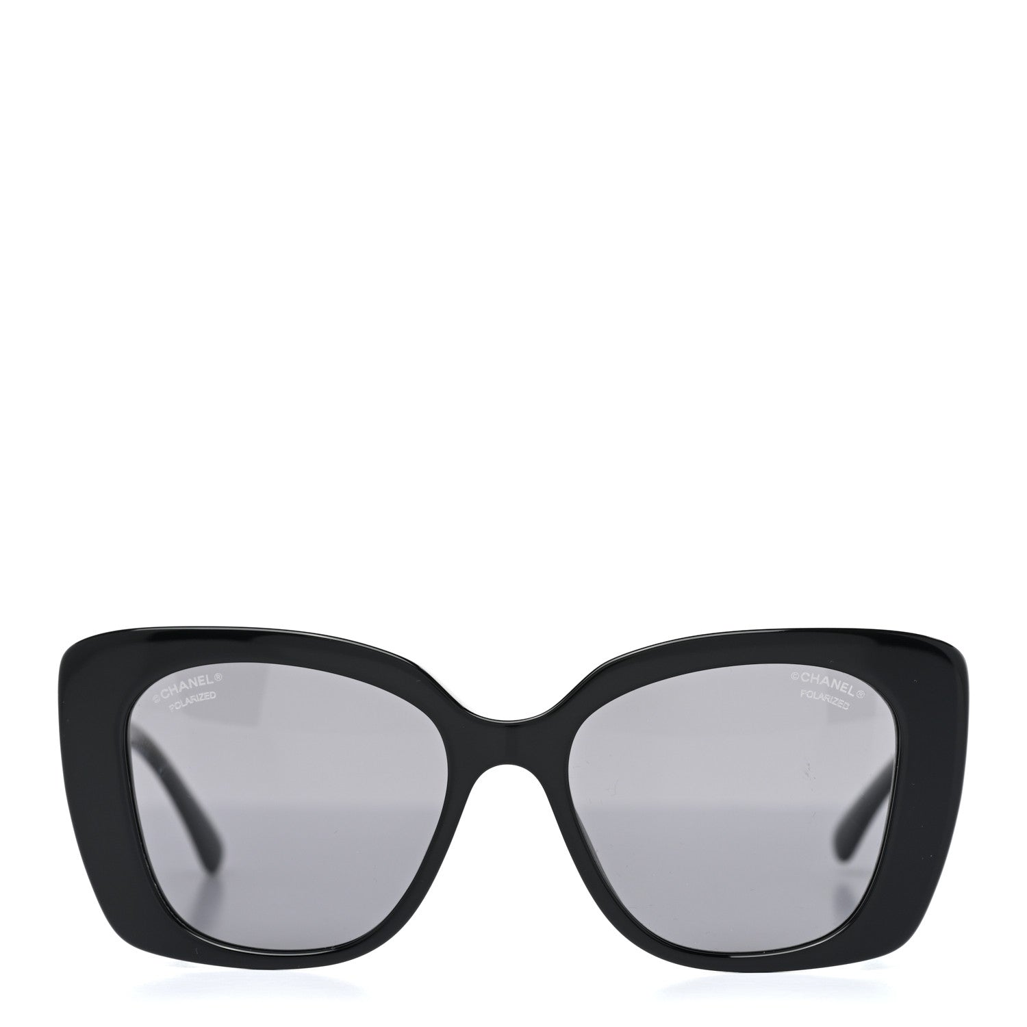 Chanel Acetate Strass Polarized Square Sunglasses 5422-B Black 2 of 7