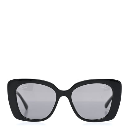 Chanel Acetate Strass Polarized Square Sunglasses 5422-B Black 2 of 7