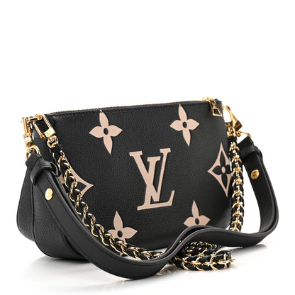 Louis Vuitton Empreinte Monogram Giant Multi Pochette Accessories Black Beige 3 of 11