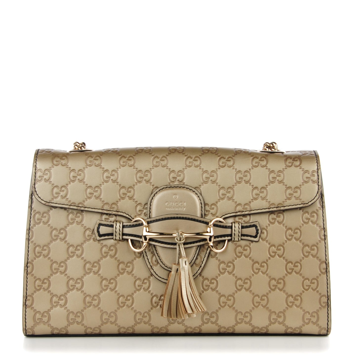 Guccissima Medium Emily Chain Shoulder Bag Gold