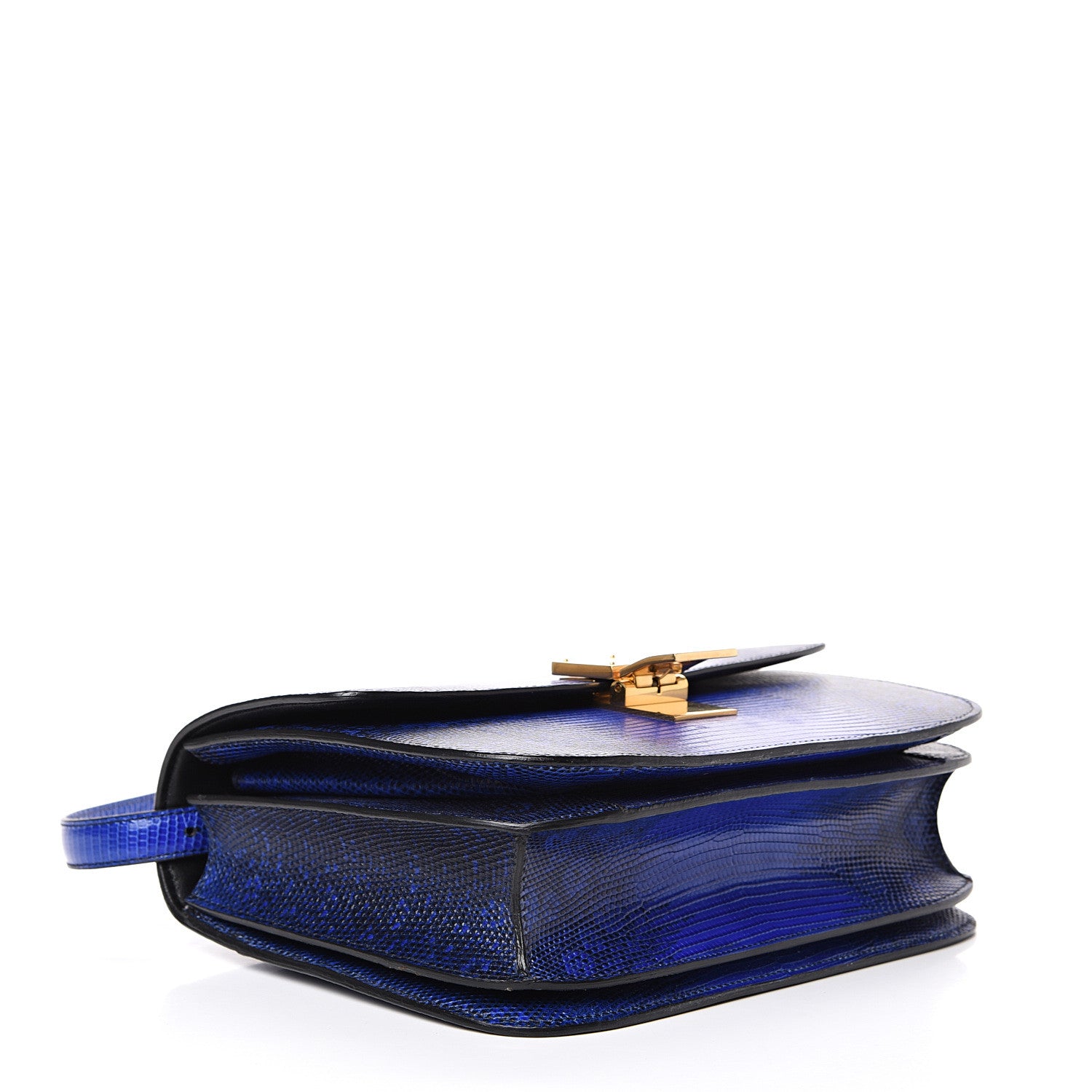 Celine Lizard Medium Classic Box Flap Bag Indigo 3 of 10