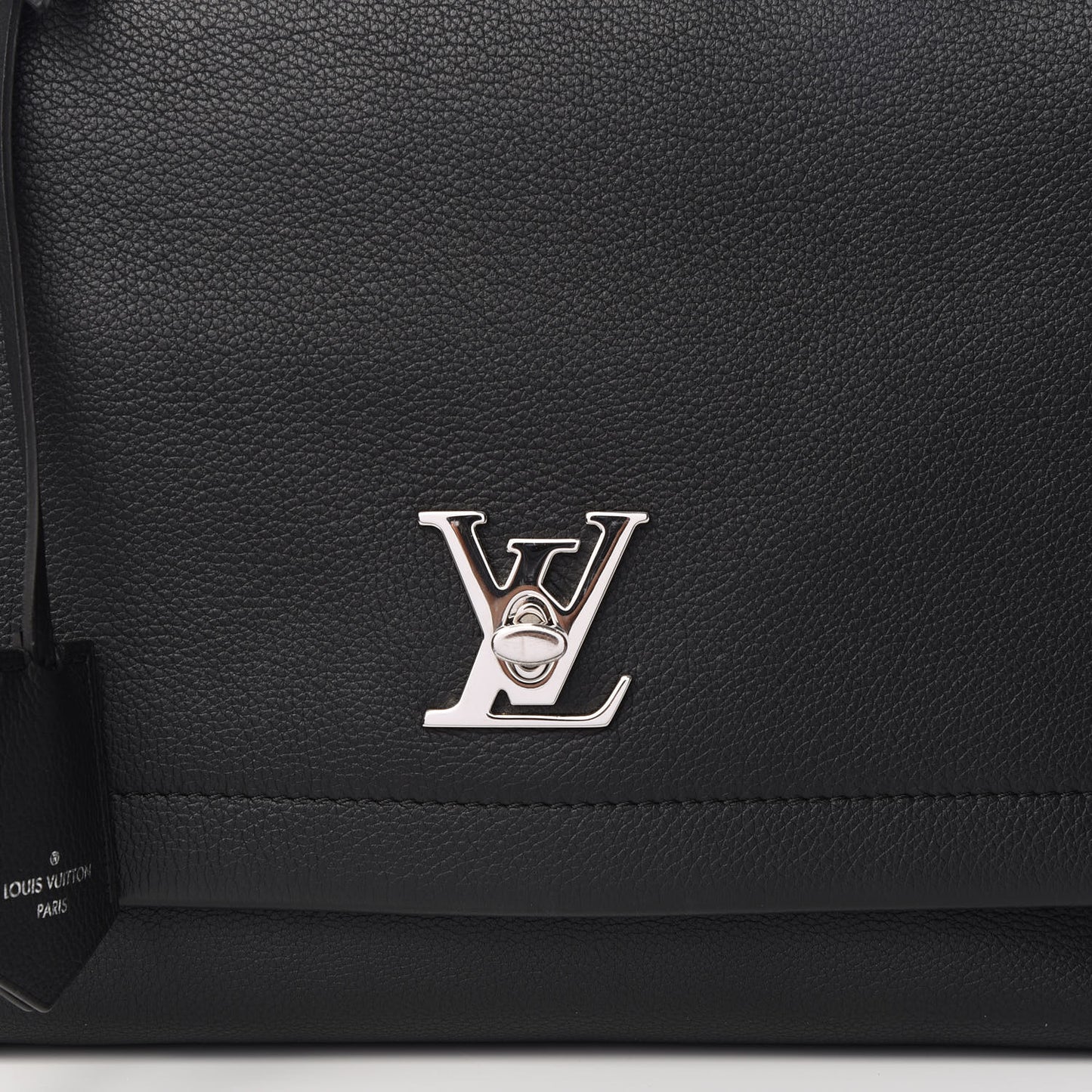Soft Calfskin Lockme II Top Handle Black