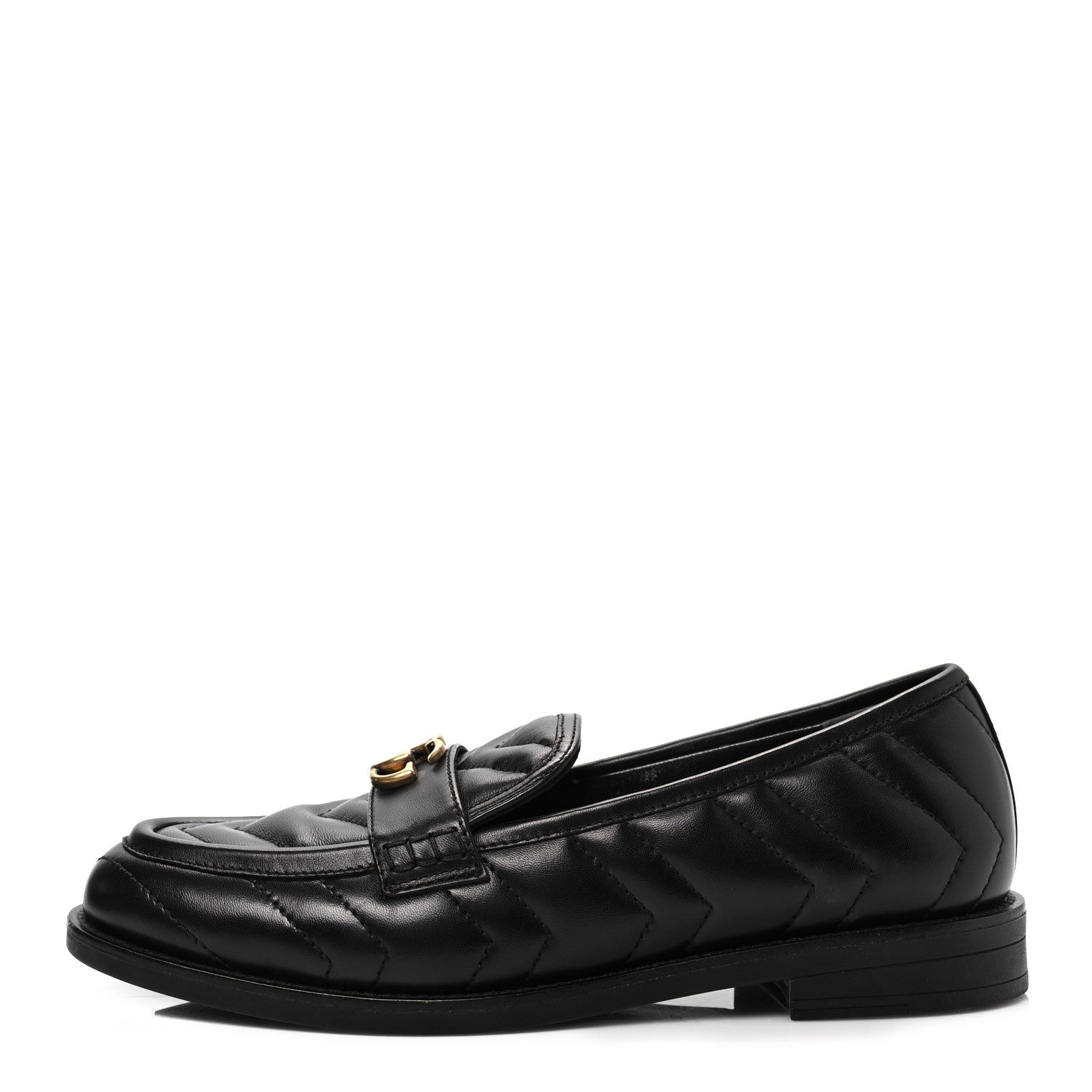 Gucci Nappa Matelasse Double G Marmont Loafers 36.5 Black 1 of 9