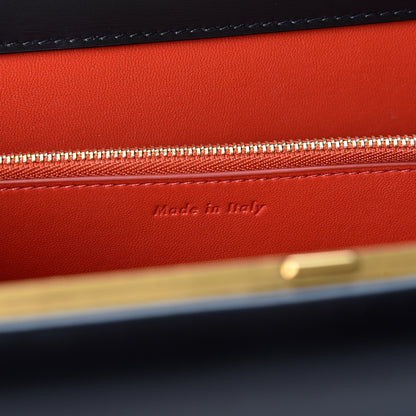 Celine Patina Box Calfskin Medium Clasp Bag Black 5 of 9