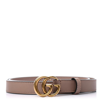 Gucci Calfskin Double G 20mm Belt 85 34 Porcelain Rose 1 of 4