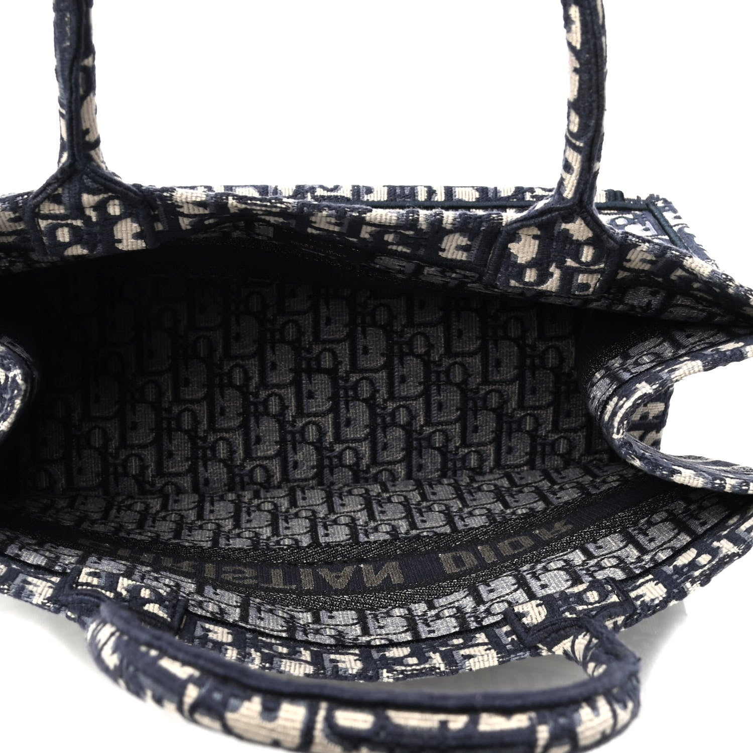 Christian Dior Oblique Medium Book Tote Blue Multicolor 4 of 5