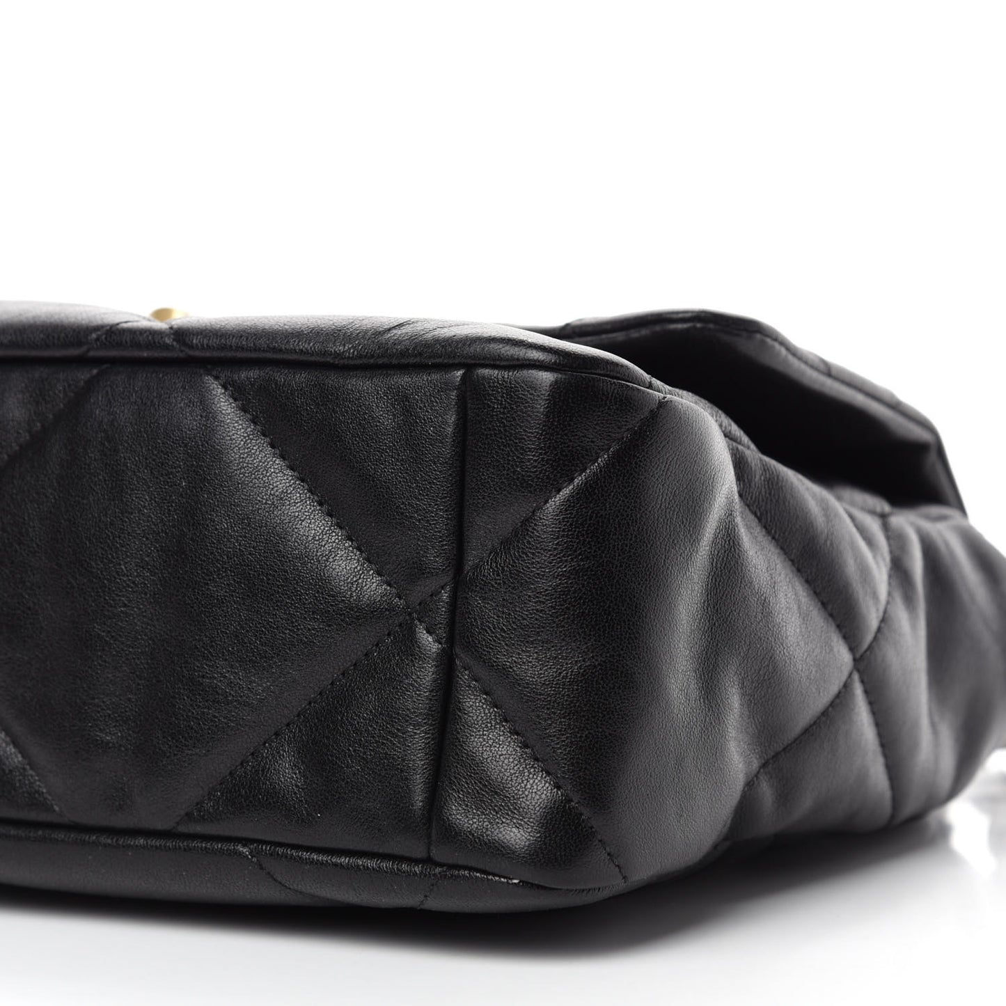 Lambskin Quilted Large Chanel 19 Flap Black