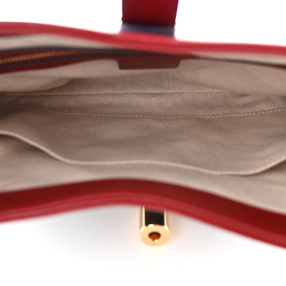 Gucci Boarded Dyana Lux Calfskin Bi-Color Small Jackie 1961 Hobo Blue Agata New Cherry Red 5 of 10
