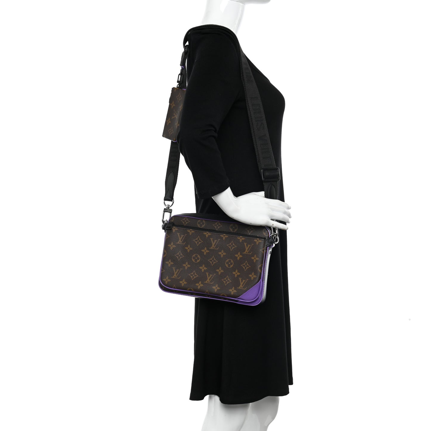 Monogram Macassar Trio Messenger Purple