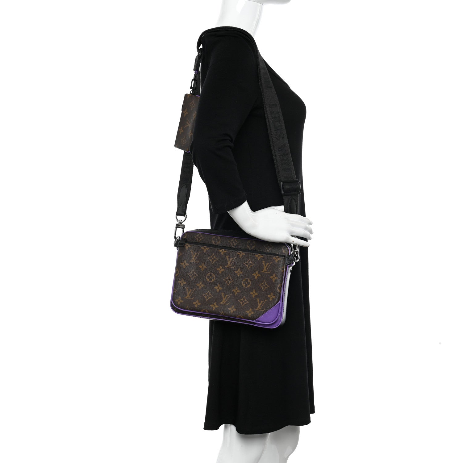 Louis Vuitton Monogram Macassar Trio Messenger Purple 2 of 11