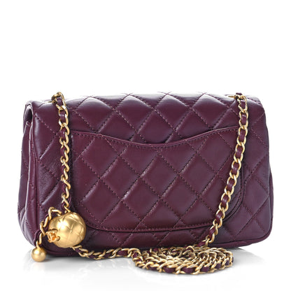 Chanel Lambskin Quilted Mini Rectangular Pearl Crush Flap Burgundy 3 of 10