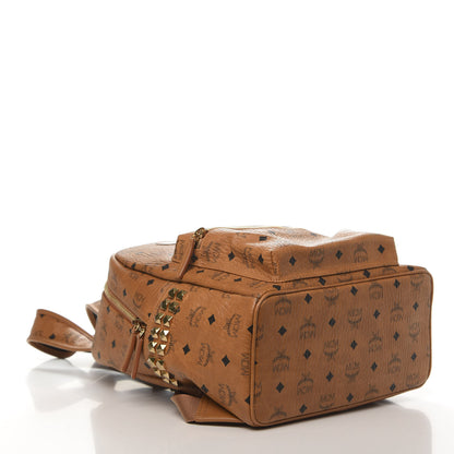 MCM Visetos Small Side Stud Stark Backpack Cognac 3 of 8