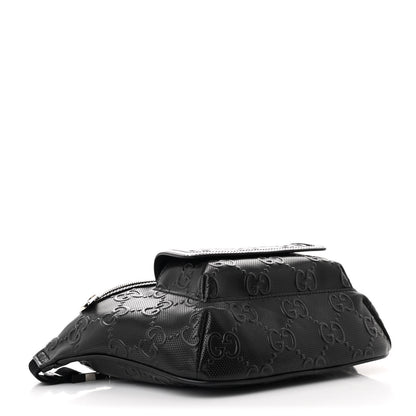 Gucci Calfskin GG Tennis Embossed Pocket Belt Bag Black 4 of 10
