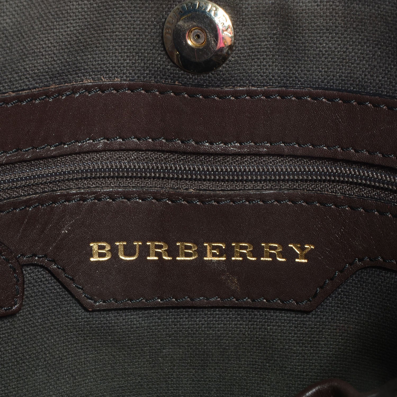 Burberry Haymarket Check Small Tote Chocolate 6 of 11