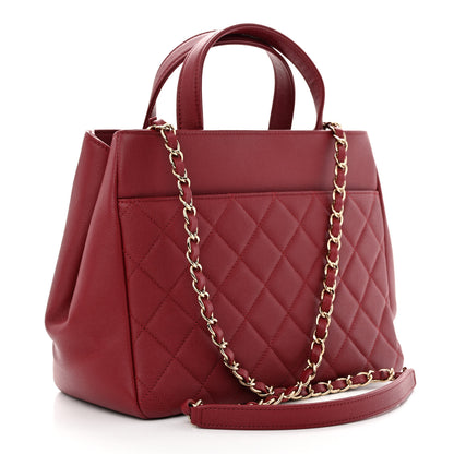 Chanel Caviar Quilted Small Business Affinity Shopping Bag Red 3 of 11