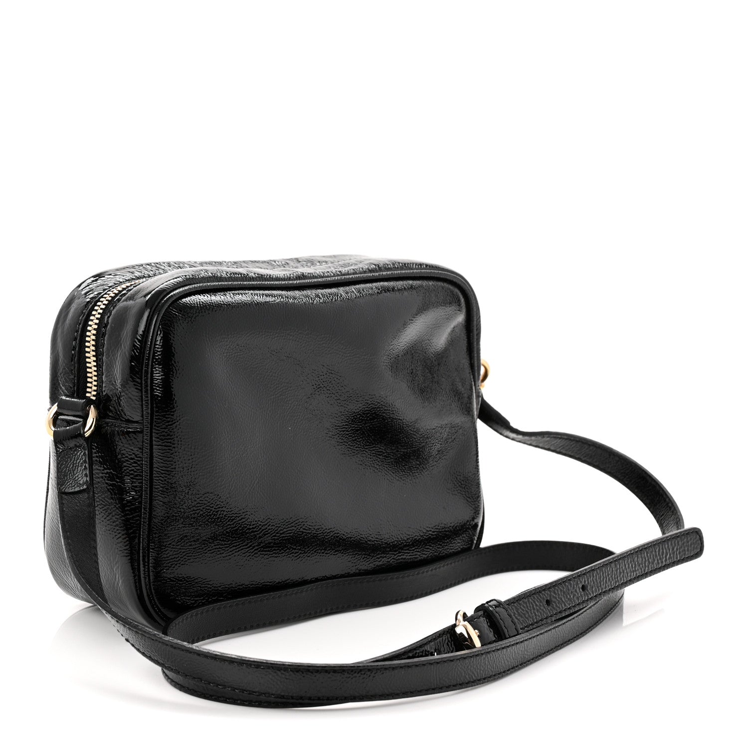 Gucci Soft Patent Small Soho Disco Bag Black 3 of 10