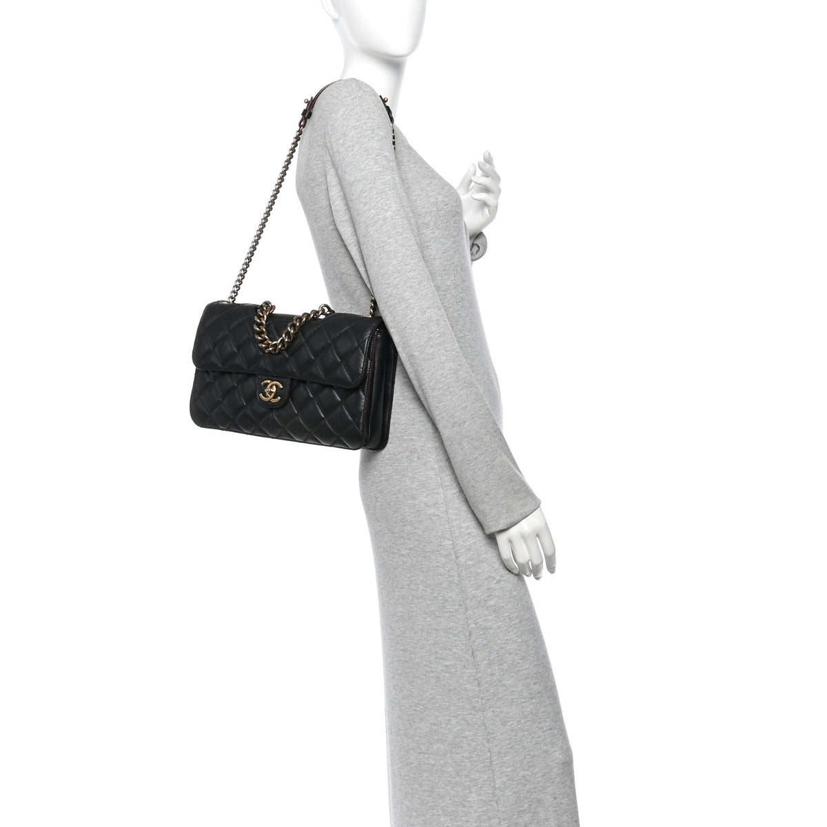 Chanel Calfskin Quilted Large Perfect Edge Flap Black 2 of 10