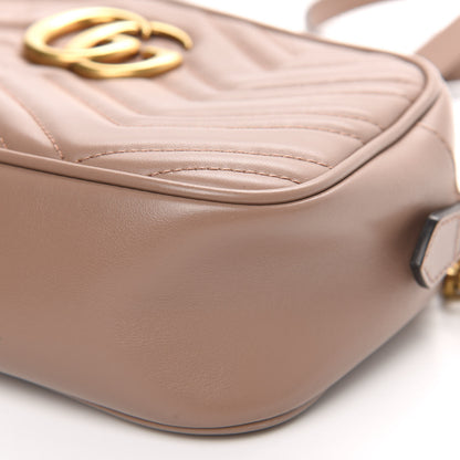 Gucci Calfskin Matelasse Small GG Marmont Chain Shoulder Bag Porcelain Rose 10 of 12