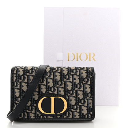 Christian Dior Oblique 30 Montaigne 2-In-1 Pouch Blue 10 of 10