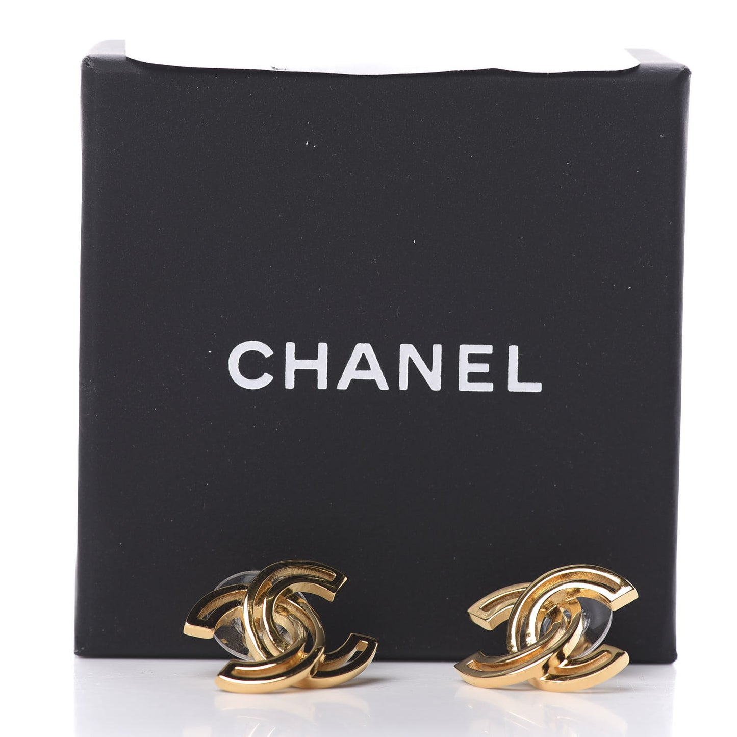 Metal Obazine CC Earrings Gold