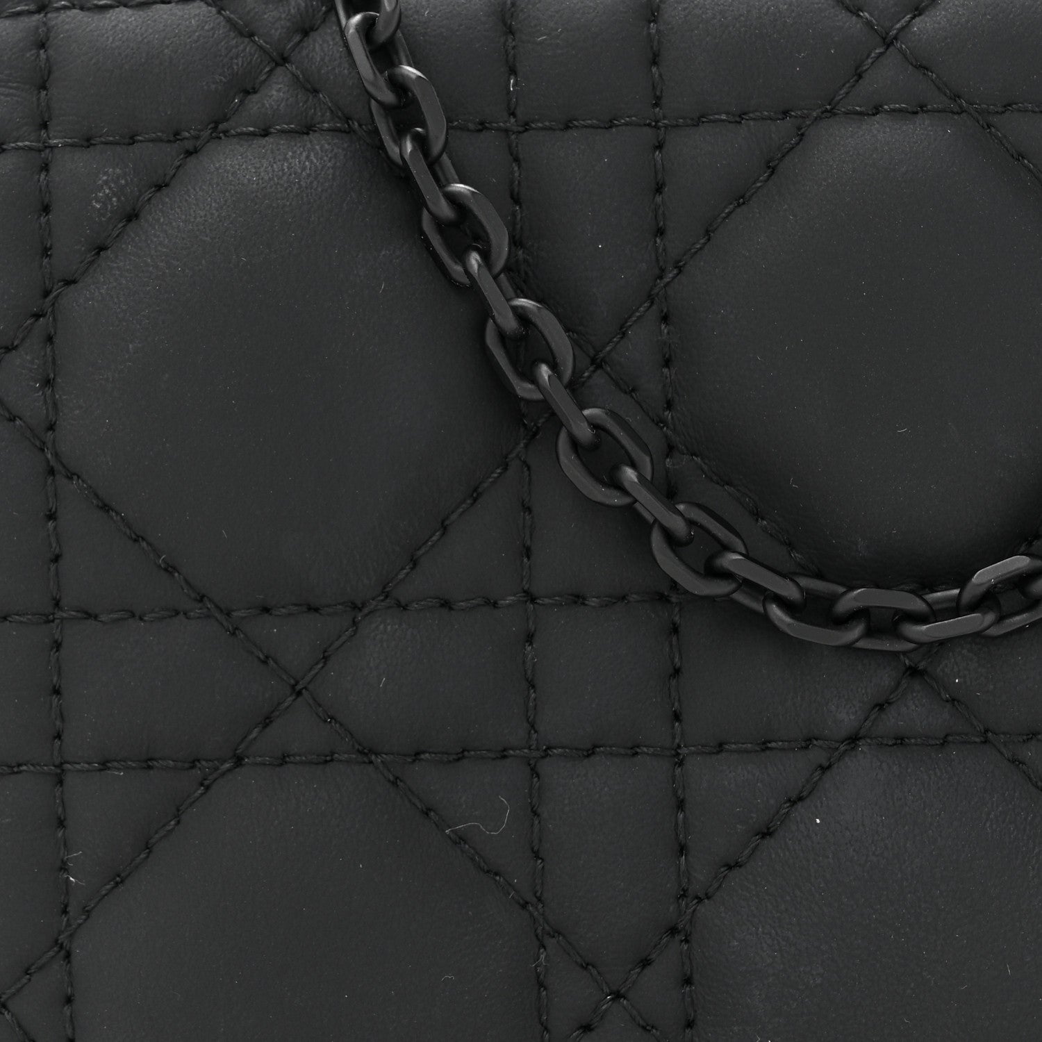 Christian Dior Ultra Matte Calfskin Cannage Mini Waist Pouch on Chain Black 7 of 11