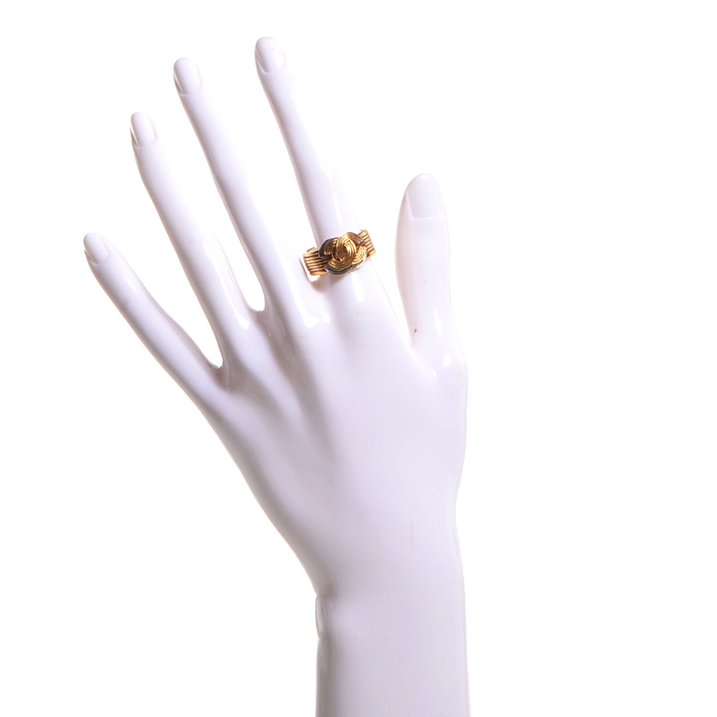 CC Silver Gold Ring 6.5