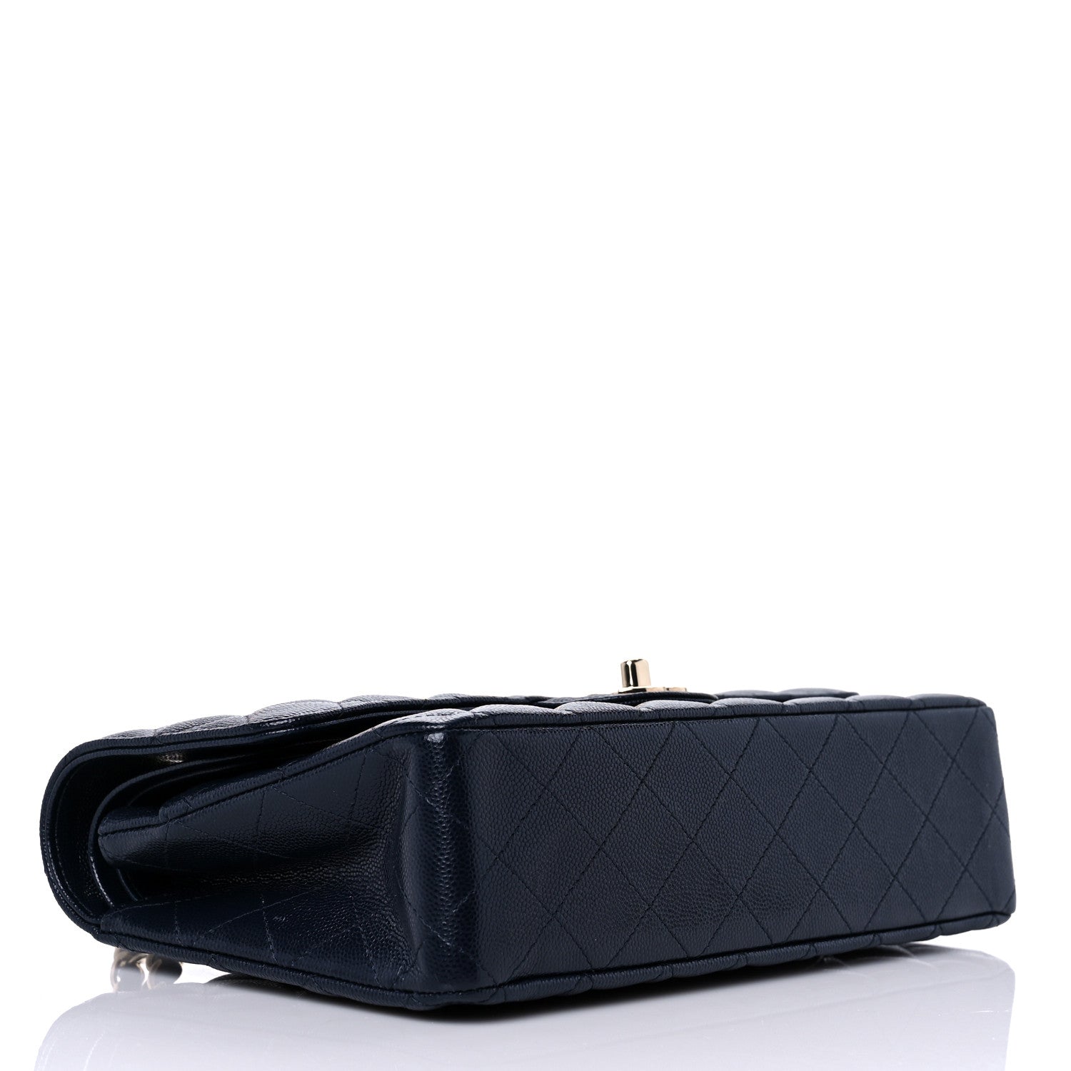 Chanel Caviar Quilted Medium Double Flap Navy 4 of 9