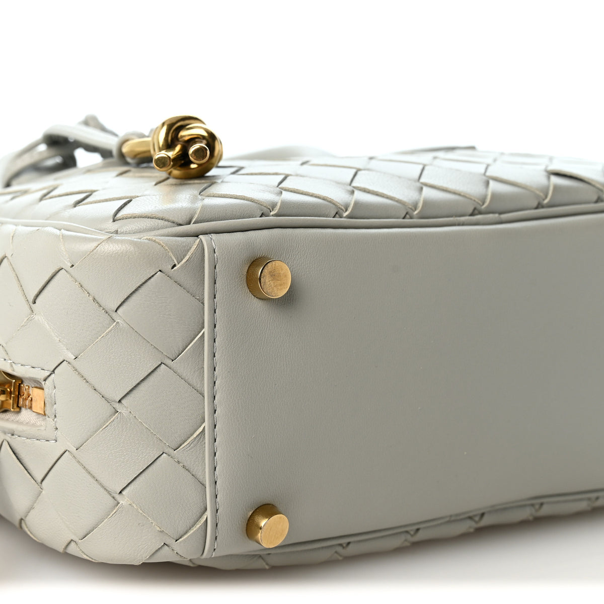 Bottega Veneta Lambskin Intrecciato Small Getaway Agate Grey 8 of 9
